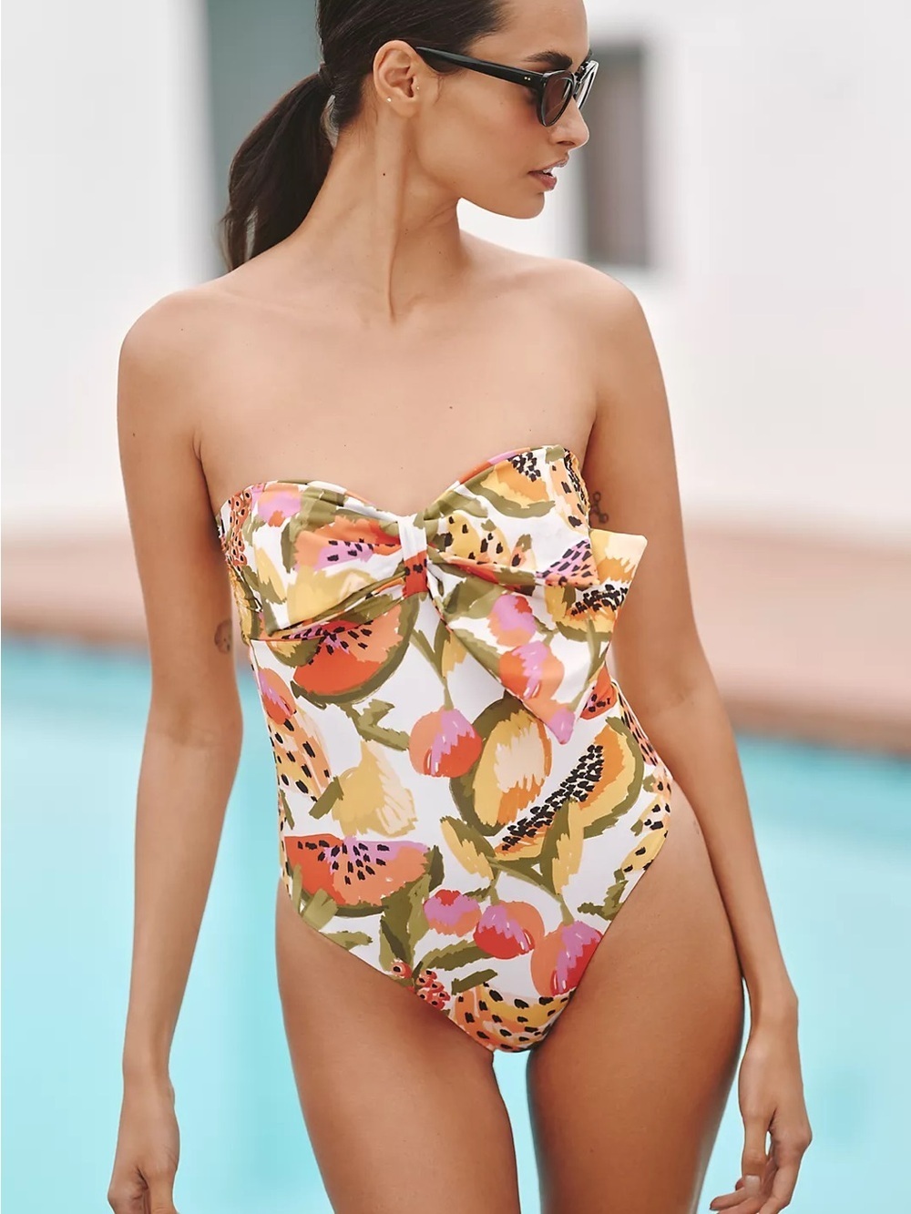 Farm Rio Paradise One Piece Swimsuit Strapless New wtags Large